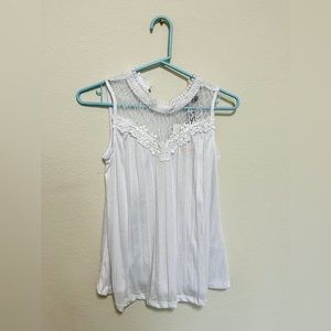 White Lace Tank Top